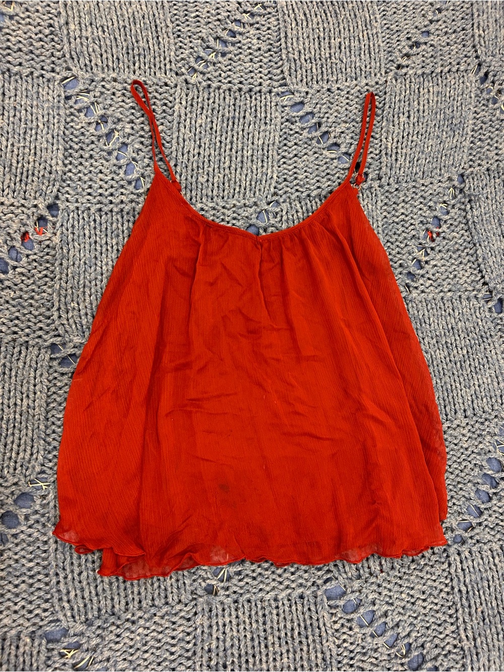 Express Bright Red Spaghetti-Strap Tank Top